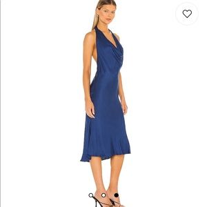 NWT Rebel Satin Halter Dress in Jewel Blue
Young, Fabulous & Broke